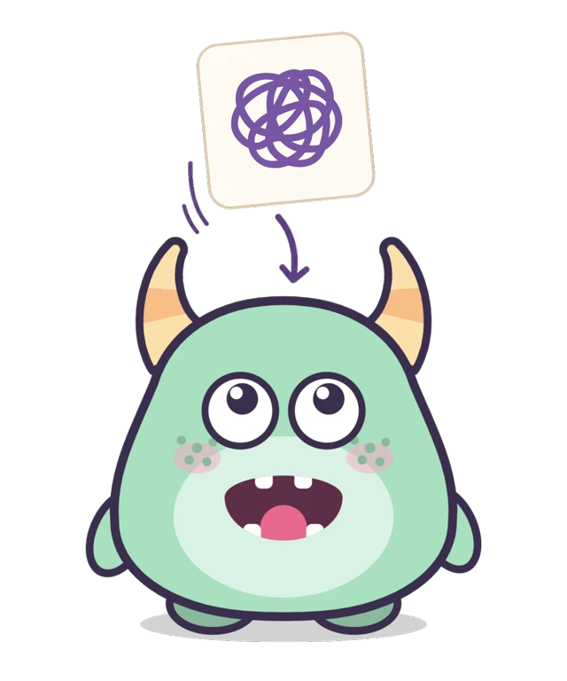 A worry being dropped into a Chomper’s open mouth